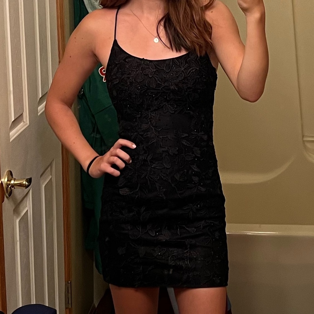 Amazon Black Sparkly Hoco Dress